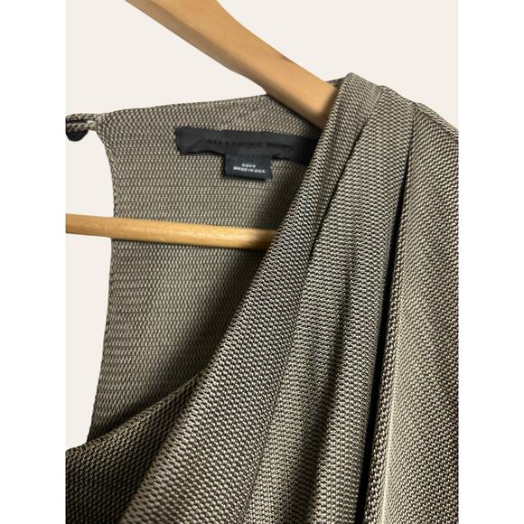 Alexander Wang Olive Green Draped Corset Long Sleeve Midi Dress Size 4 - Picture 5 of 11